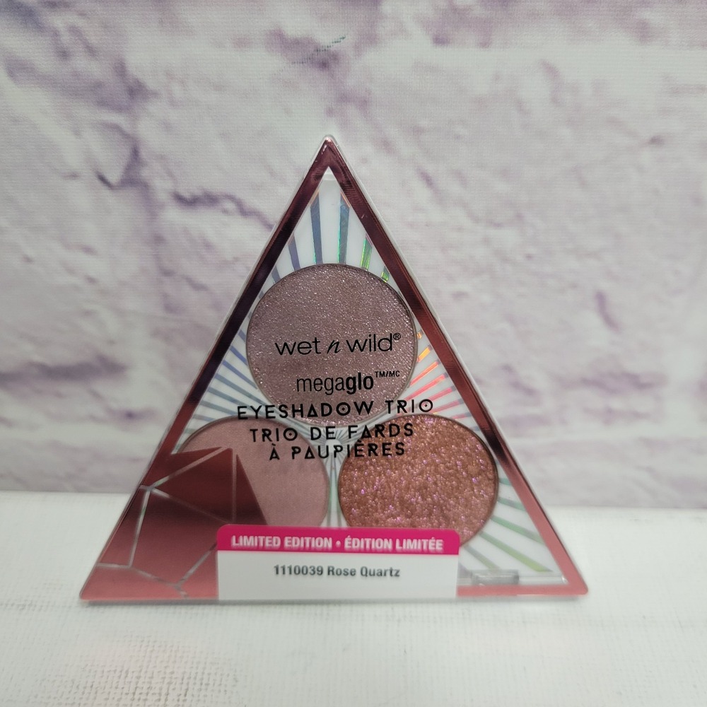New No Box Wet n Wild Crystal Cavern MegaGlo Eyeshadow Trio Rose Quartz 3.5g